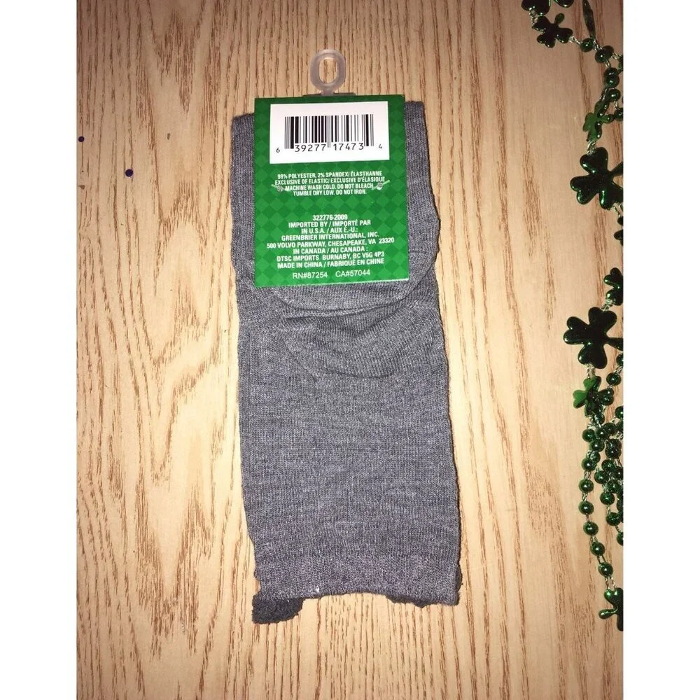 New Bundle of 3 St Patrick's Day Socks & 4 Beads